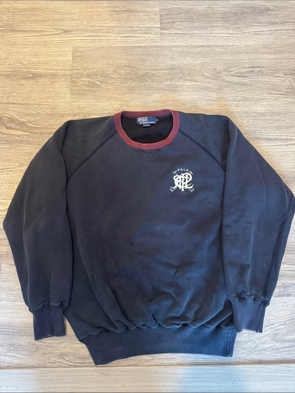 Vintage Polo Ralph Lauren OG Scribble Logo 90s Crewneck Sweatshirt